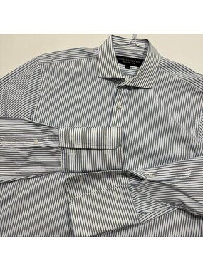 Gieves & Hawkes Savile Row Long Sleeve French Cuff Stripe Dress Shirt 41 / 16